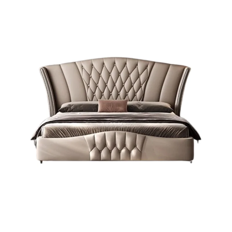 Meninas cama de casamento moderno e minimalista luxo dormir relaxar cama em pé macio chambre um coucher conjunto completo acessórios para casa