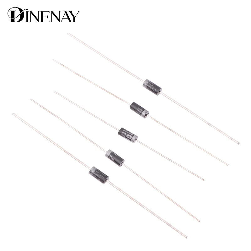 50Pcs Completely New Schottky Rectifier Diodes 1N4001 1N4002 1N4004 1N4007 Direct Insertion Rectifier Diodes DO-41 1A 50V-1000V