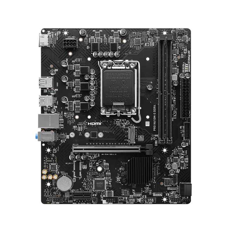 دعم وحدة المعالجة المركزية Intel 12th/13th 12400F/12490F/13400F(INTEL H610/LGA 1700) PCIe 4.0 MSI PRO H610M-S DDR4 64GB Micro ATX اللوحة الأم