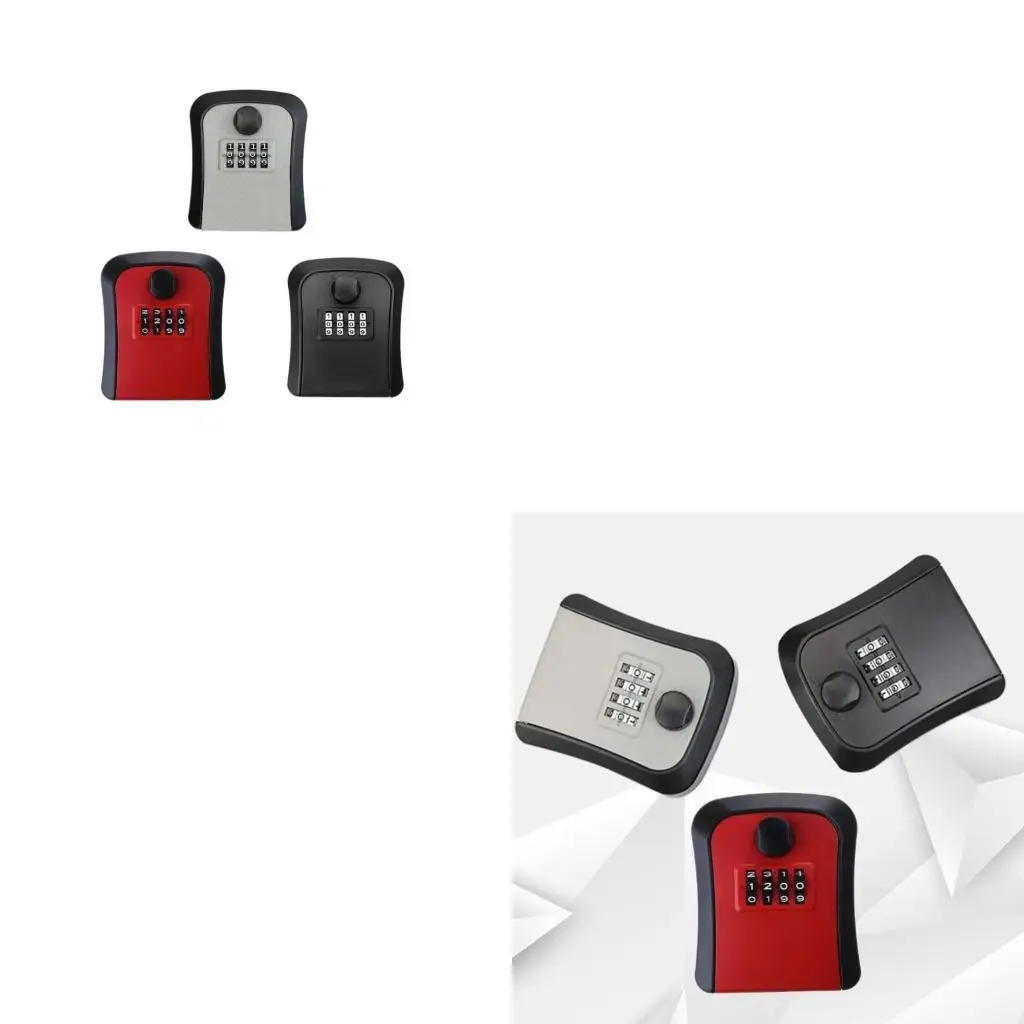 Lock Box Wall Mounted 4 Digit Combination Lockboxs for Elderly Parents Spare