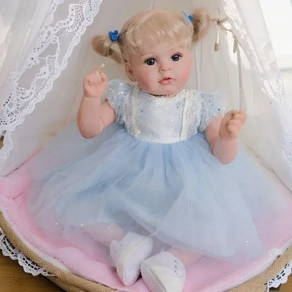 

20-дюймовая реалистичная кукла Reborn Baby Gril Ariann для новорожденных, ручная работа с волосами, ручная 3D краска для кожи, видимые вены, коллекционная художественная кукла