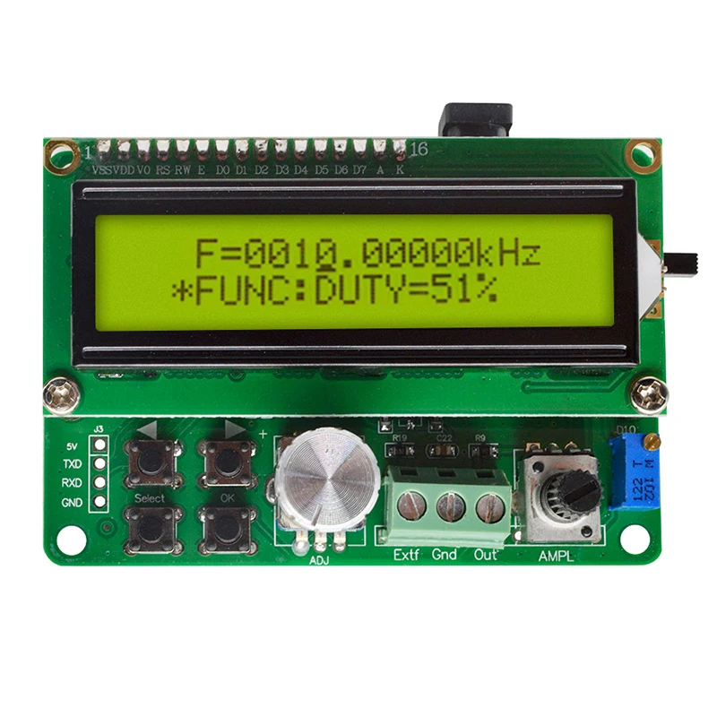 

FYE050 DDS Function Signal Source Generator Power Arbitrary Waveform Cymometer Module LCD Display