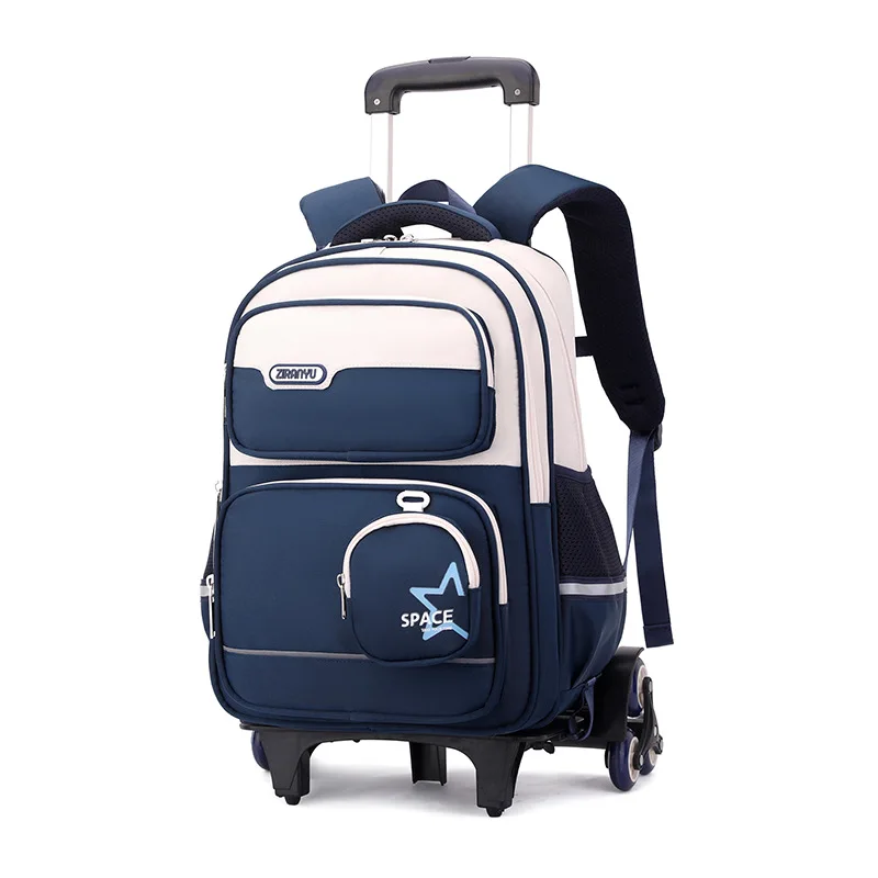 Elementary School Backpacks with Trolley Wheeled School Bag for Boys Girls Rolling Backpack with Wheels Kids schoolbags mochila