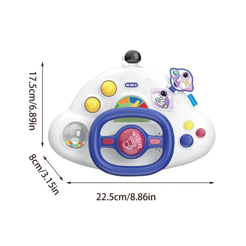 พวงมาลัยของเล่นสําหรับเด็ก Musical Driving Controller พวงมาลัยจําลองล้อของเล่น Interactive แบบพกพาการเรียนรู้ของเล่น DRIVER TO