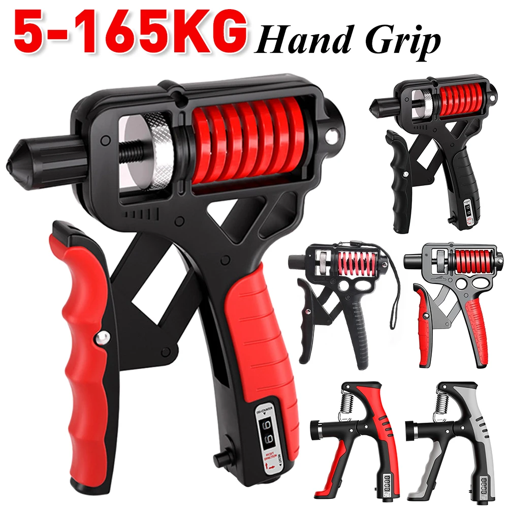 5-165Kg Adjustable Heavy Hand Grip Strengthener Finger Hand Expander Arm Wrist Trainers Fitness Grip Strength Trainer Counter