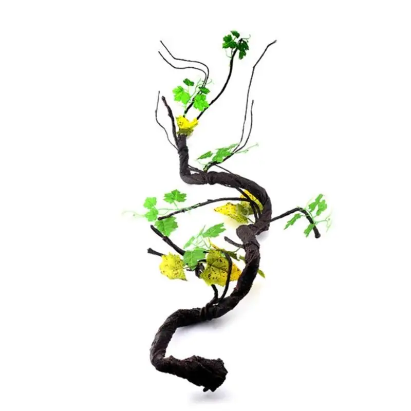 Q6PE Plants Plastic Jungle Branches & Vines for Bearded Dragon