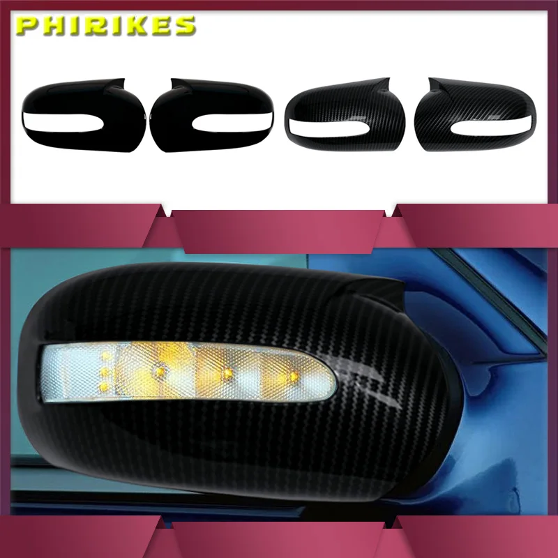 

Black Mirror Cover For Mercedes-Benz E,C-Class W211 W203 2001-2007 Parts Styling Car Side Door Rearview Side Mirror Caps M Style