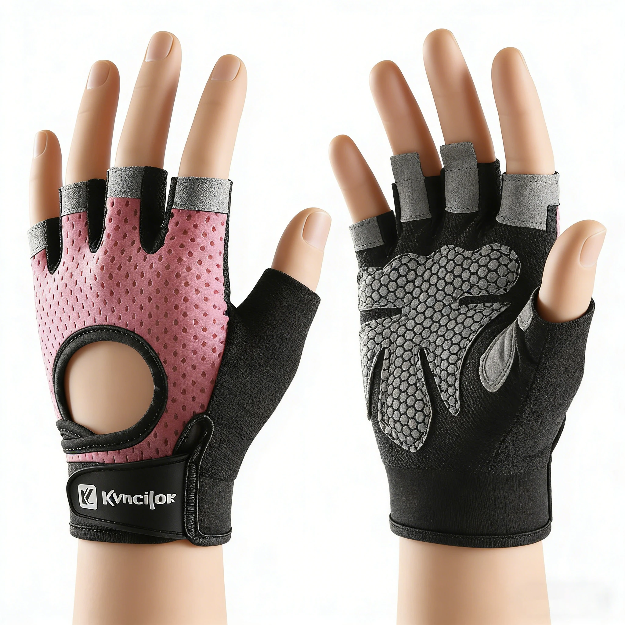 Sport Fitness Männer und Frauen Gewichtheben atmungsaktive rutschfeste Silikon Halbfinger-Fahrradhandschuhe