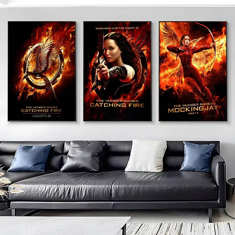 ملصق فني لألعاب h-Hunger من فيلم ريترو عالي الدقة من القماش مطبوع جماليًا وورق جدار فني لغرفة المعيشة وديكور المنزل #4
