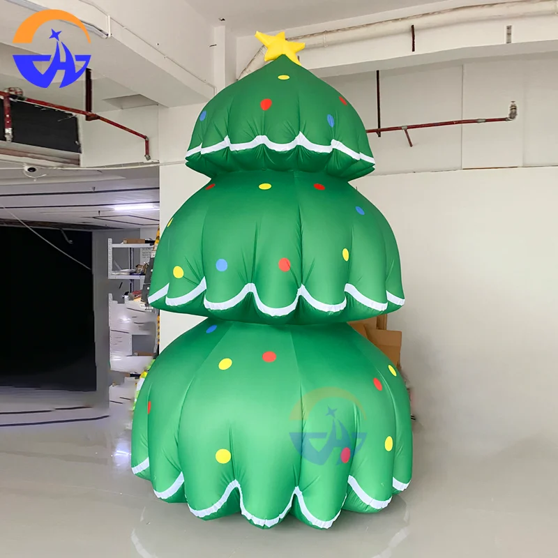 Grande modelo de árvore de Natal inflável Decoração de atmosfera festiva de quintal ao ar livre de Natal