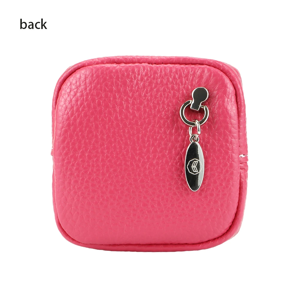 Royal Bagger Mini Lychee Pattern Coin Purse, Solid Color Buckle Key Earphone Storage Bag, Casual Change Pouch for Daily Use 1603