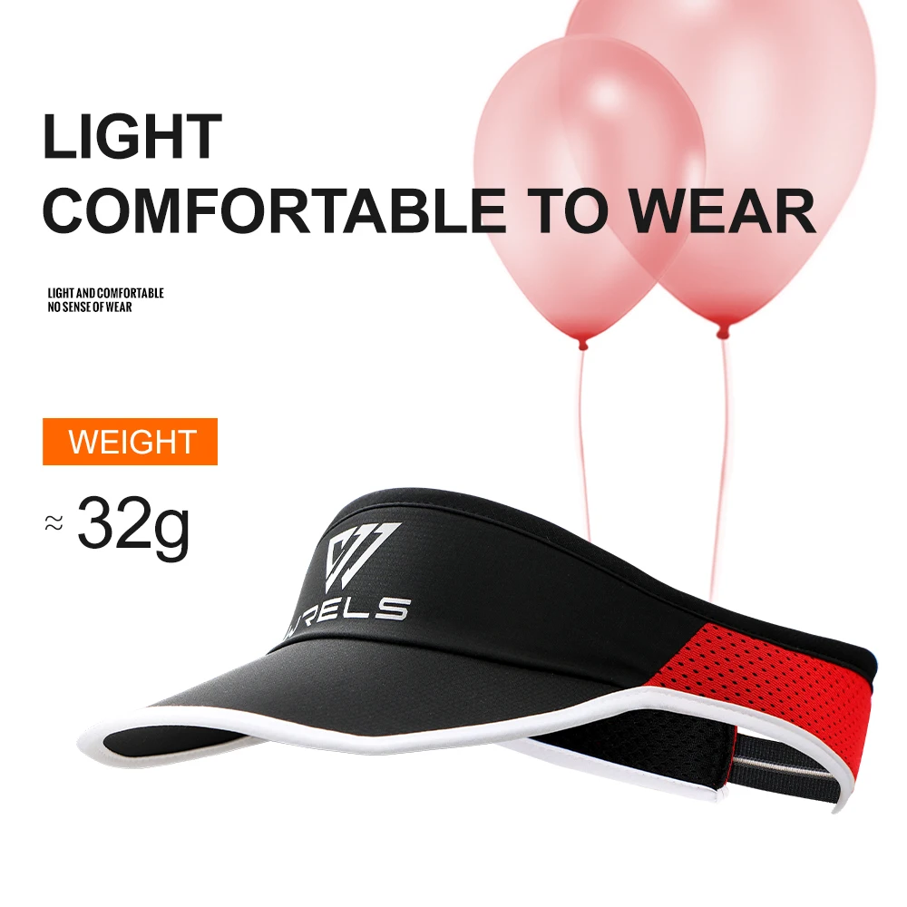 WRELS Summer Outdoor Sports Cap Sun Protection Sun Hat op-Empty Visor Empty Breathable Anti-UV Adjustable No Slip Cool Sun Cap