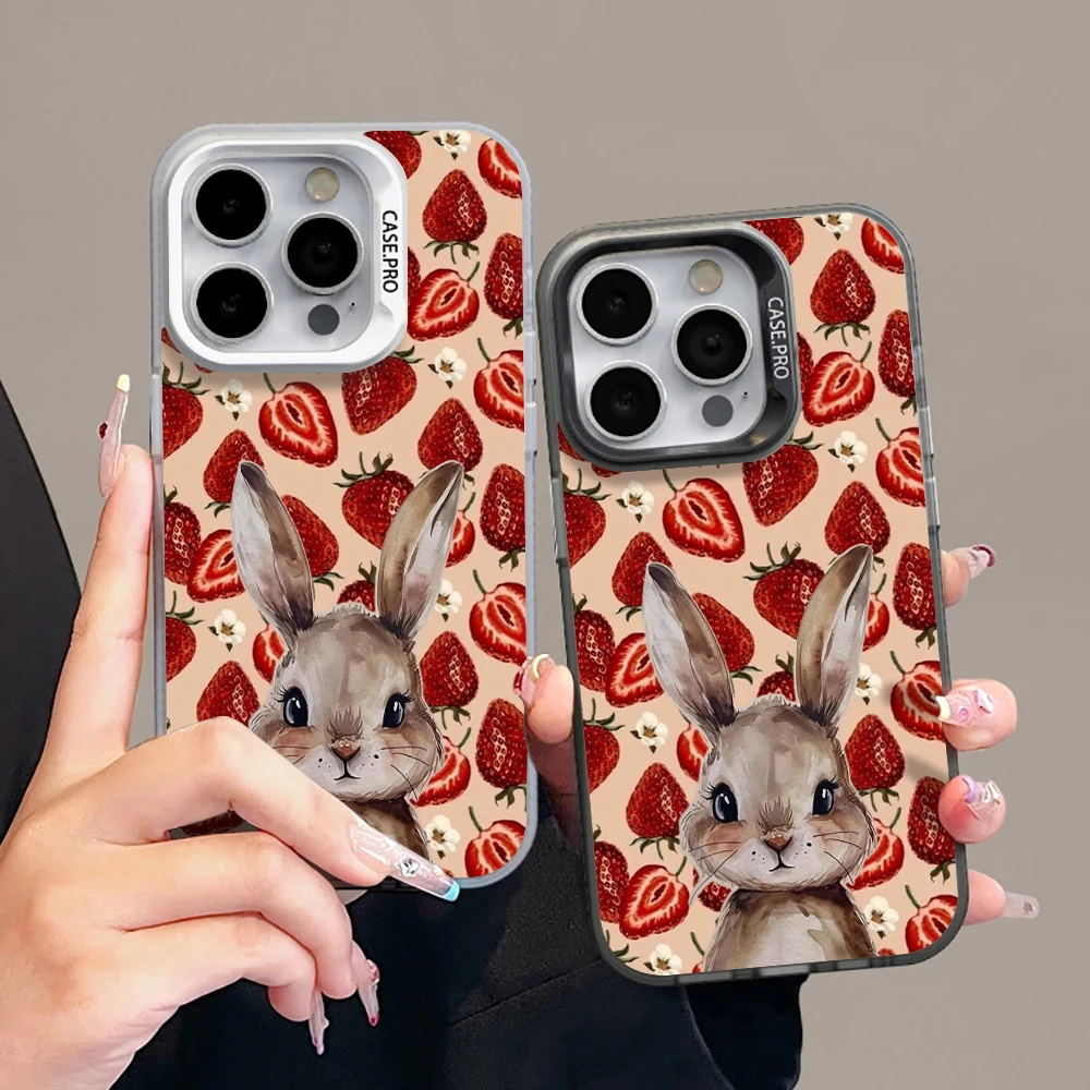Niedliche Erdbeer-Häschen-Handyhülle für Xiaomi Redmi Note 17 Pro Max Hüllen Redmi Mi 11 Lite 5G 14 15 14T 15T 13T Pro Drop Fundas – Detail 12