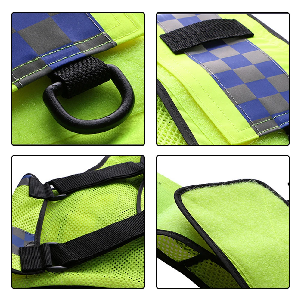 Multi Pocket Construction Vest Police Traffic Road Safety Protection Night Duty Working Clothes Hi Vis Workwear