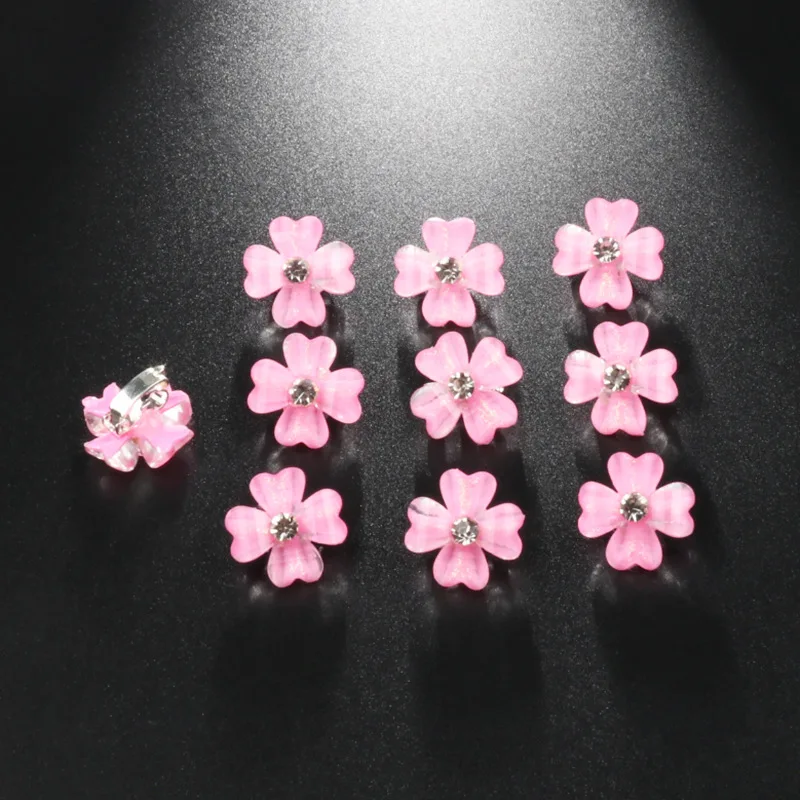 5/10Pcs Pearl Weaving Headwear Small Hairclips Girls Cute Flower Women Simple Snap Clip Water Diamond Hair Clips Accessories