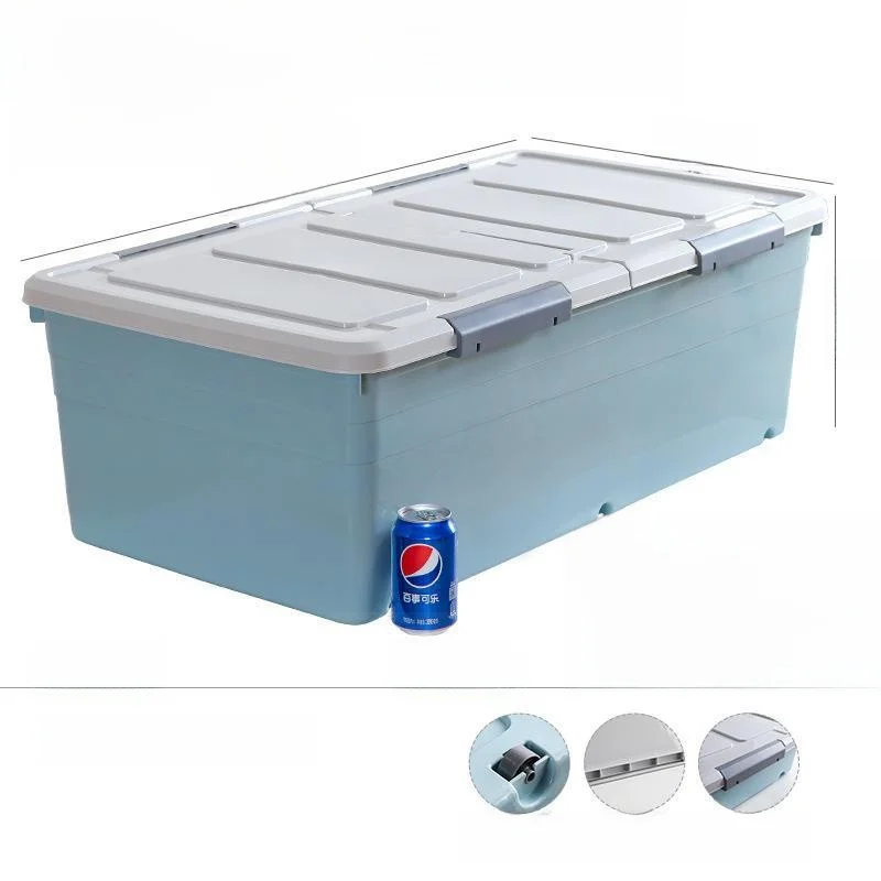 Underbed Storage Box Flat Drawer Style Home Organization Container Large Size Bed Base Storage Box Medical Kit Plastic Material image 3