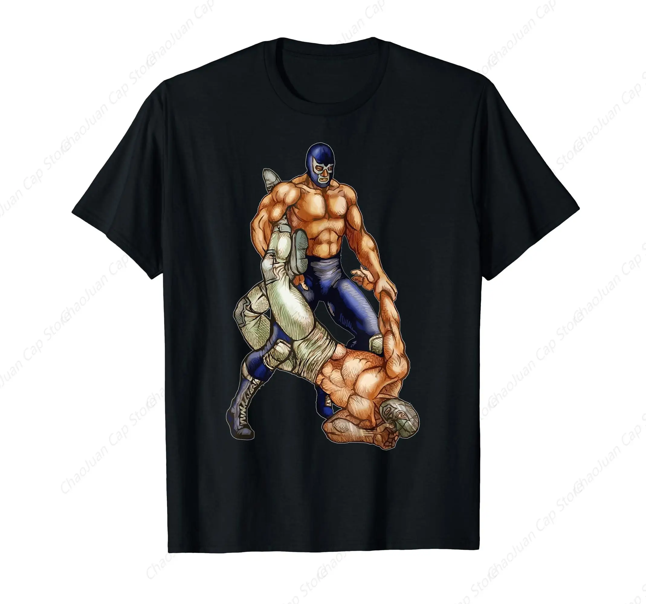 Lucha Libre Mexican Legend Wrestler Demon Blue El Santo T-Shirt