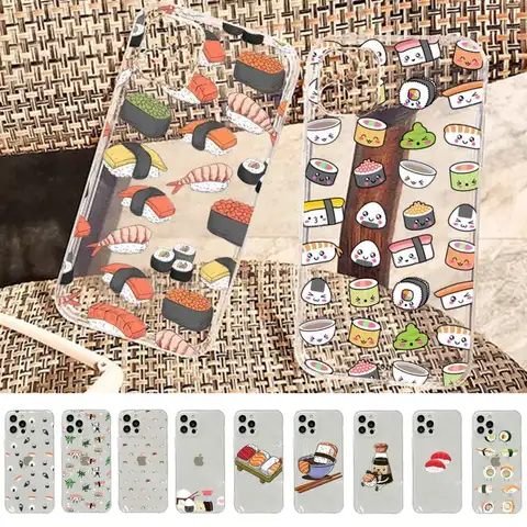 Food Sushi Phone Case for iPhone 11 12 13 mini pro XS MAX 8 7 6 6S Plus X 5S SE 2020 XR case