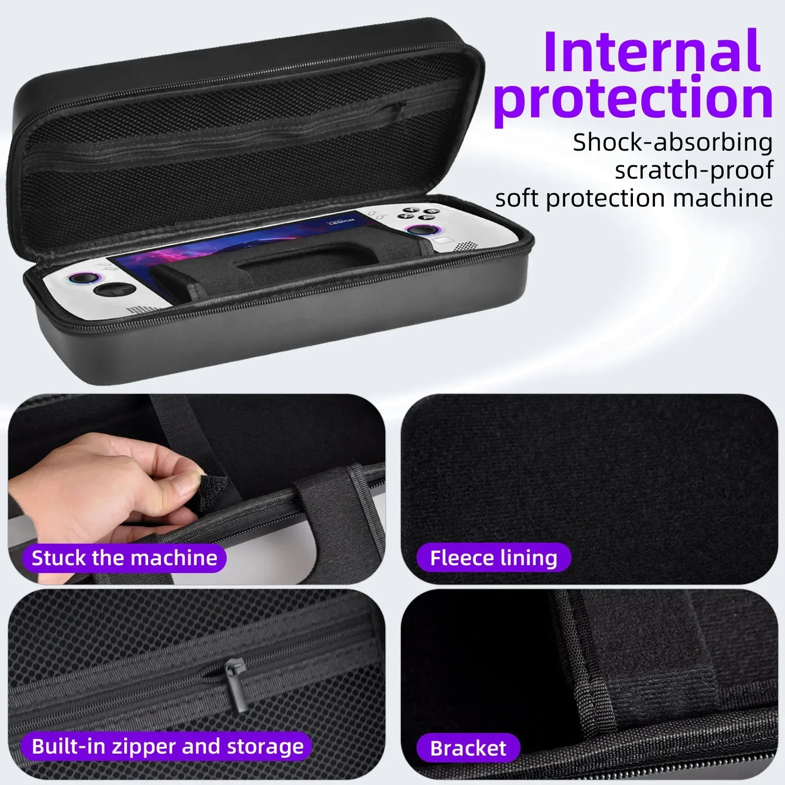 Tas Jinjing untuk Lenovo Legion Go 2 Handheld, Tas Penyimpanan Perjalanan EVA Keras Tahan Air Tahan Guncangan Aksesori Pelindung Portabel