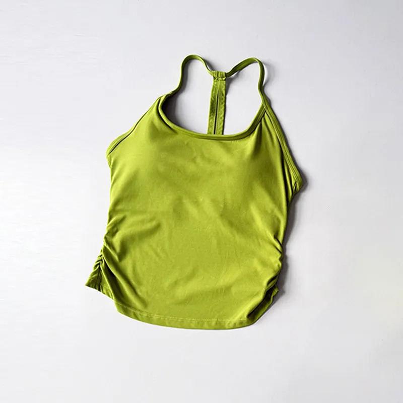 2-teiliges Nude High-Waisted Butt-Lifting Yoga-Set: Fitness-Cropped-Leggings, Sport-BH, stoßfestes Trainings-Oberteil und -Unterteil. – Detail 12