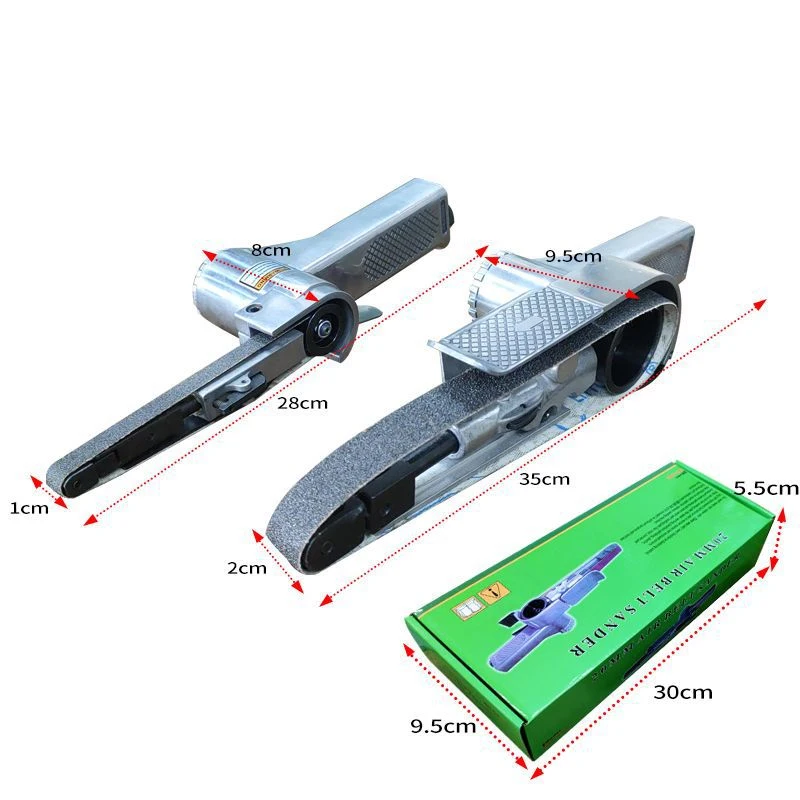 Angle Grinding Machine with  Sanding Belts Set  For Air Compressor Sanding Pneumatic Machine Tools Air Belt Sander