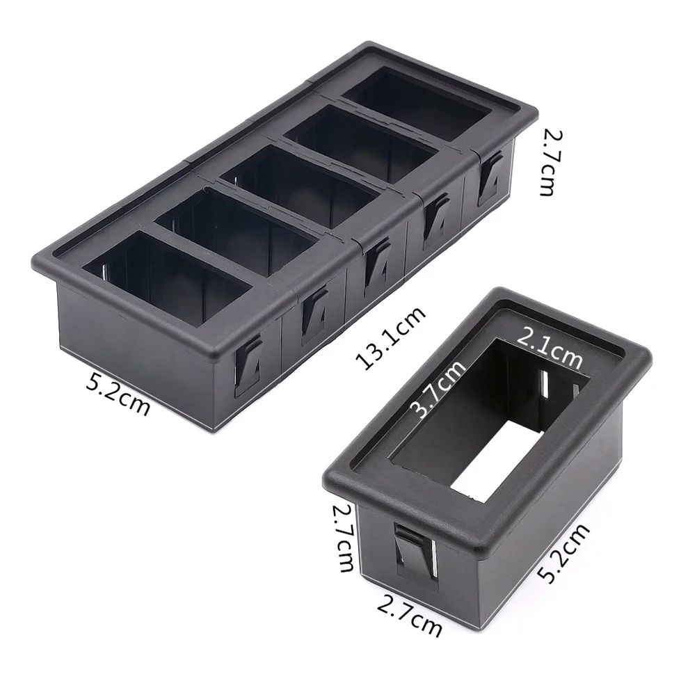 Usb لوحة جبل حامل أسود 13.1*5.2*2.7 سنتيمتر Abs الكمبيوتر الروك التبديل الإسكان عدة لسيارة قارب Suv Atv Utv البحرية لوحة القيادة #4