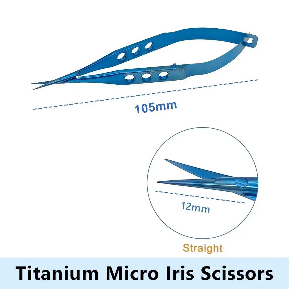 Titanium Iris Schaar Rechte Gebogen Bladen Oftalmische Micro-Instrumenten Dubbel Ooglid Gereedschap Herbruikbaar