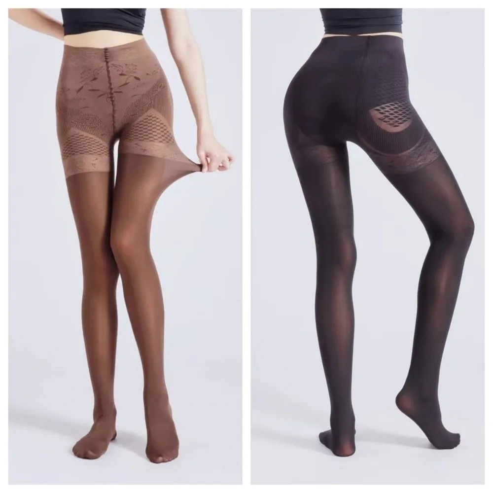 

Модные теплые женские колготки 120D, колготки на подкладке с высокой талией, женские эластичные колготки 70 кг, большие размеры, тонкие узкие колготки, осень-зима