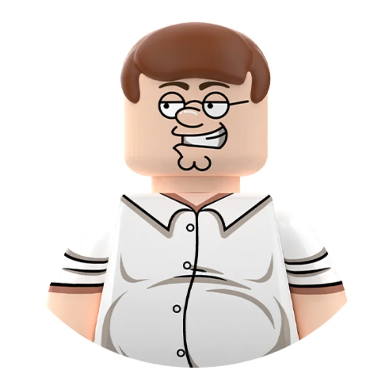 

1pcs Anime Family Guys Peter action Figures Set with 5 Different Expressions, Detailed Facial Features Classic Outfits