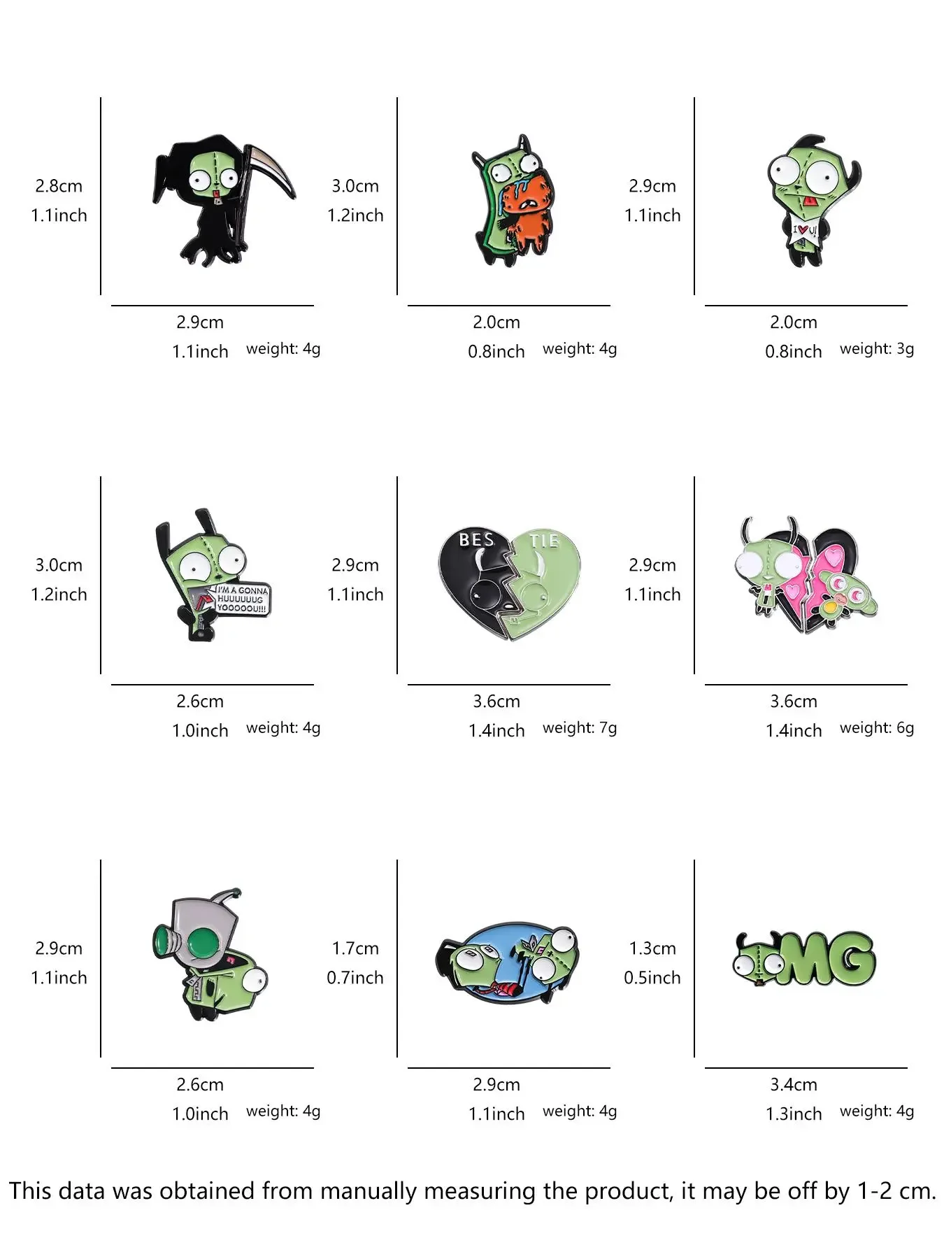 Cartoon Monster Design Brooch, Cute Creative Brooch, Fashion Accessories for Women & Men, Creative Gift, Jewelry for Backpacks, Jeans, Scarves, Hats Decoration, Charms, Alloy Brooch Pin, Durable Metal Pins, Lapel Pin