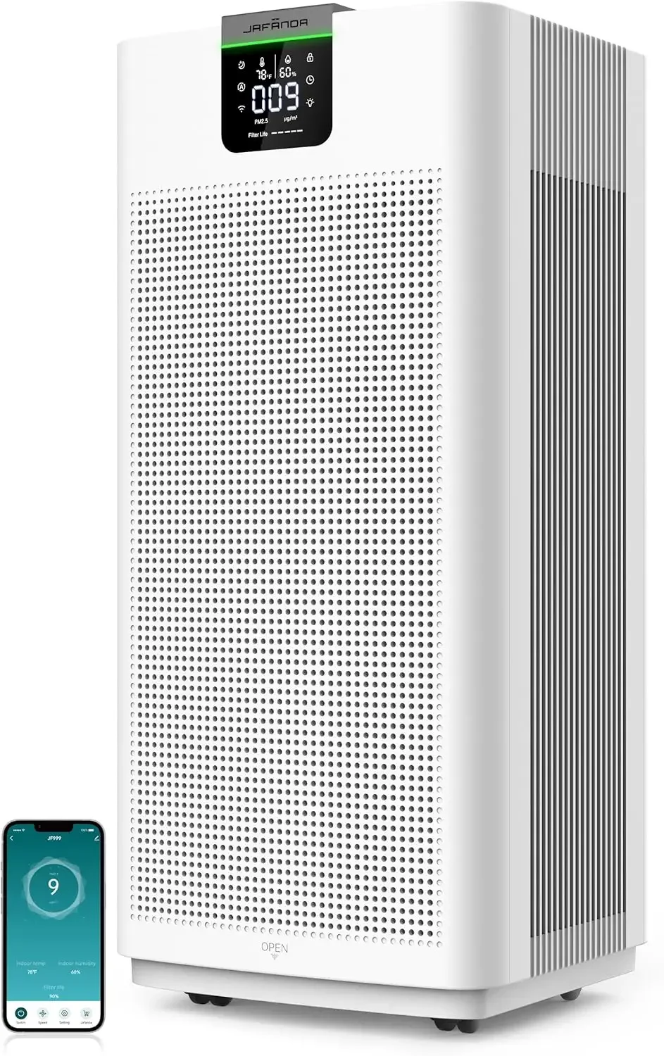 Purifiers for Home Office 4575 ft², APP & Alexa, Ture HEPA 13 Activated Carbon Air Filter, Air Cleaner for Large