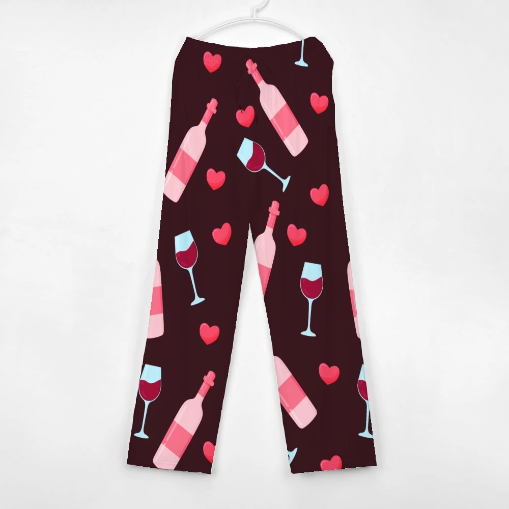 Wijnfles Patroon Pyjama Broek Heren Dames Loungebroek Superzacht Unisex Slaap Pyjama Broekje Met Zakken Trekkoord