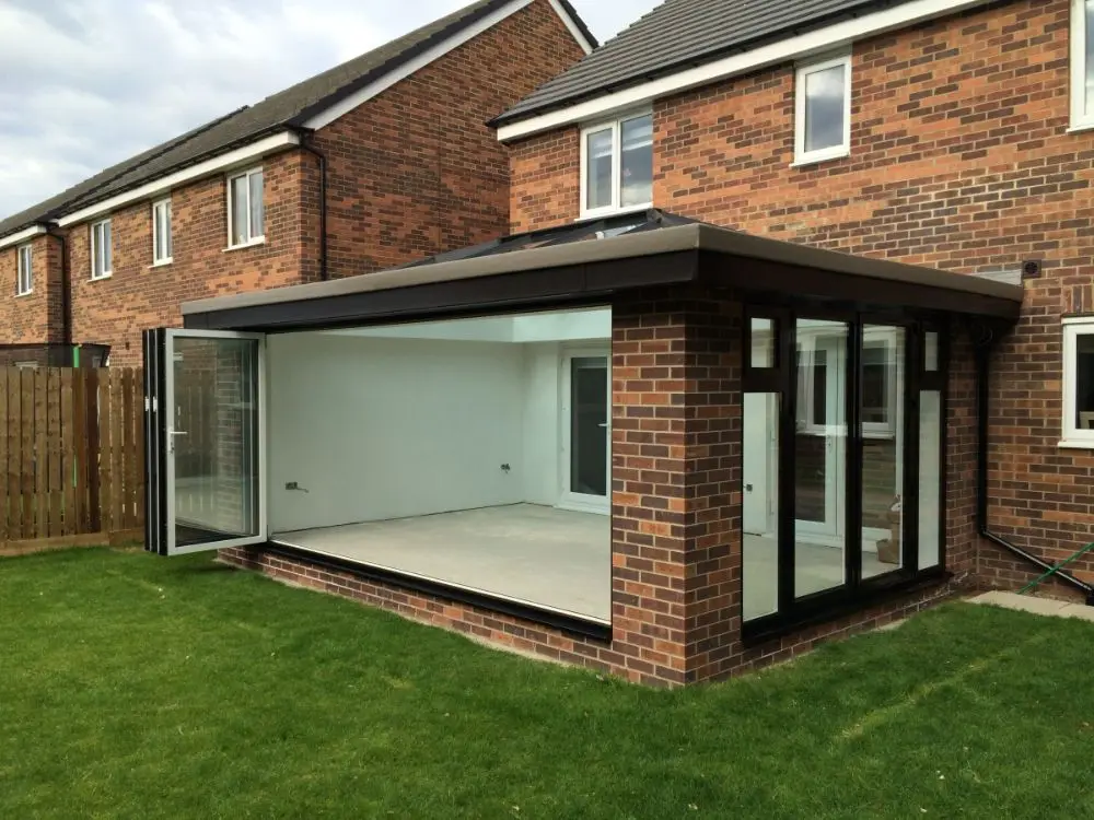 

Bi Folding Door Aluminum Accordion Folding Doors Customized Design Tempered Glass Insulation Garden Villa House Accordion Door