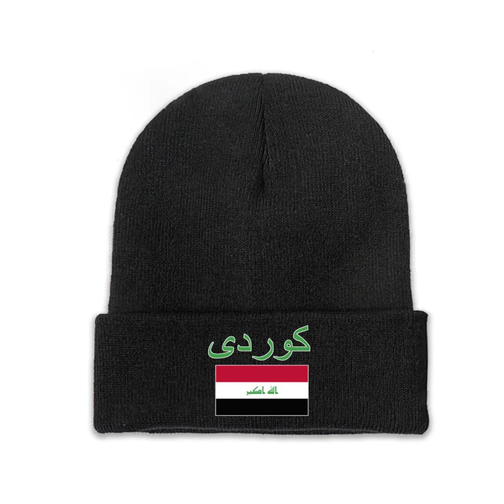 iraq Country Flag Top Print Men Women Unisex Knitted Hat Winter Autumn Beanie Cap Warm Bonnet