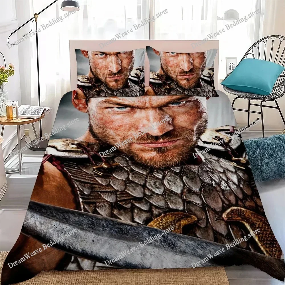 TV Spartacus Duvet Cover Set Home Style Bedding Soft Laundry Cotton Bed Student Dormitory GiftFQH