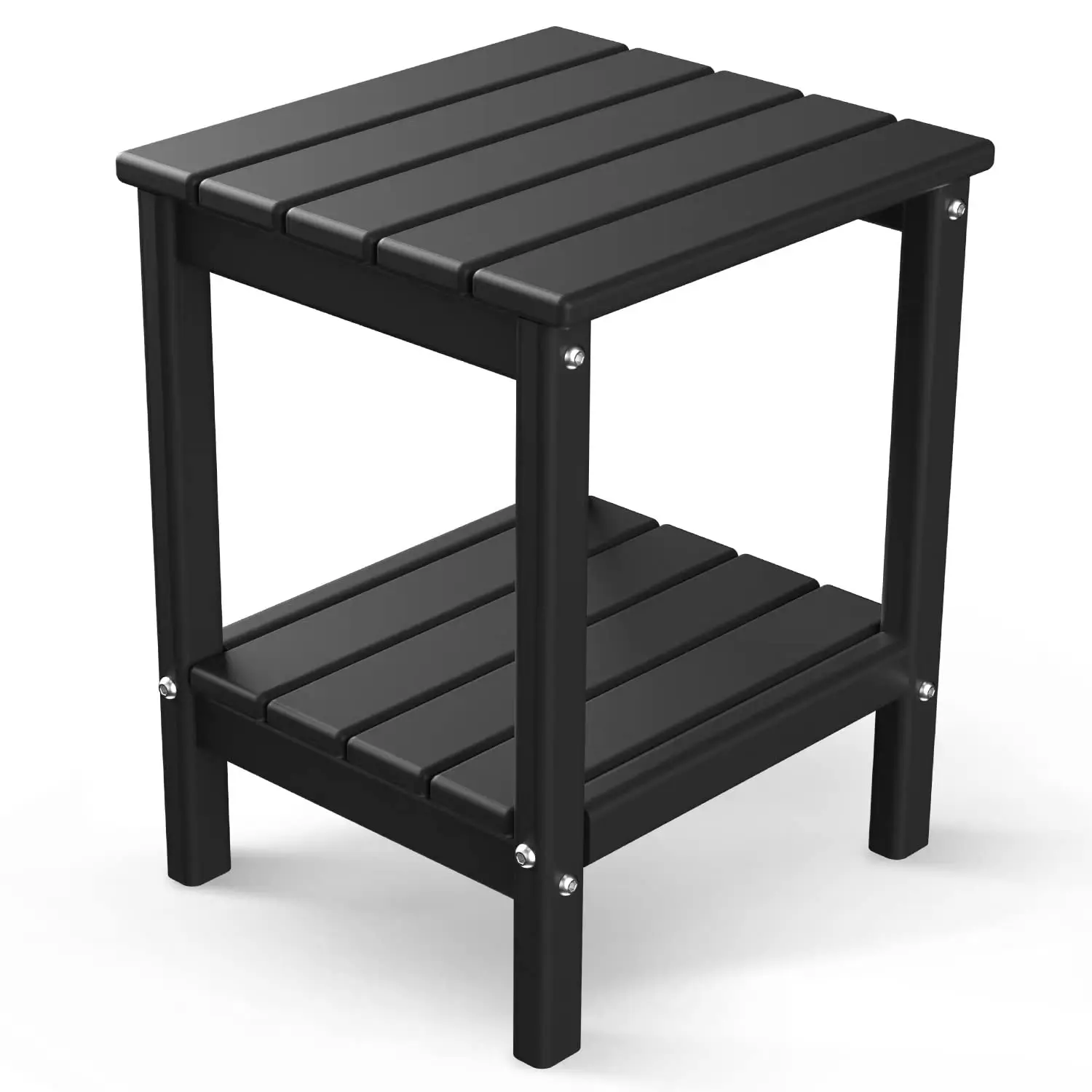 

Приставной столик для улицы 14 x 13 дюймов, пластиковый, всепогодный, черный, для хранения, на заказ