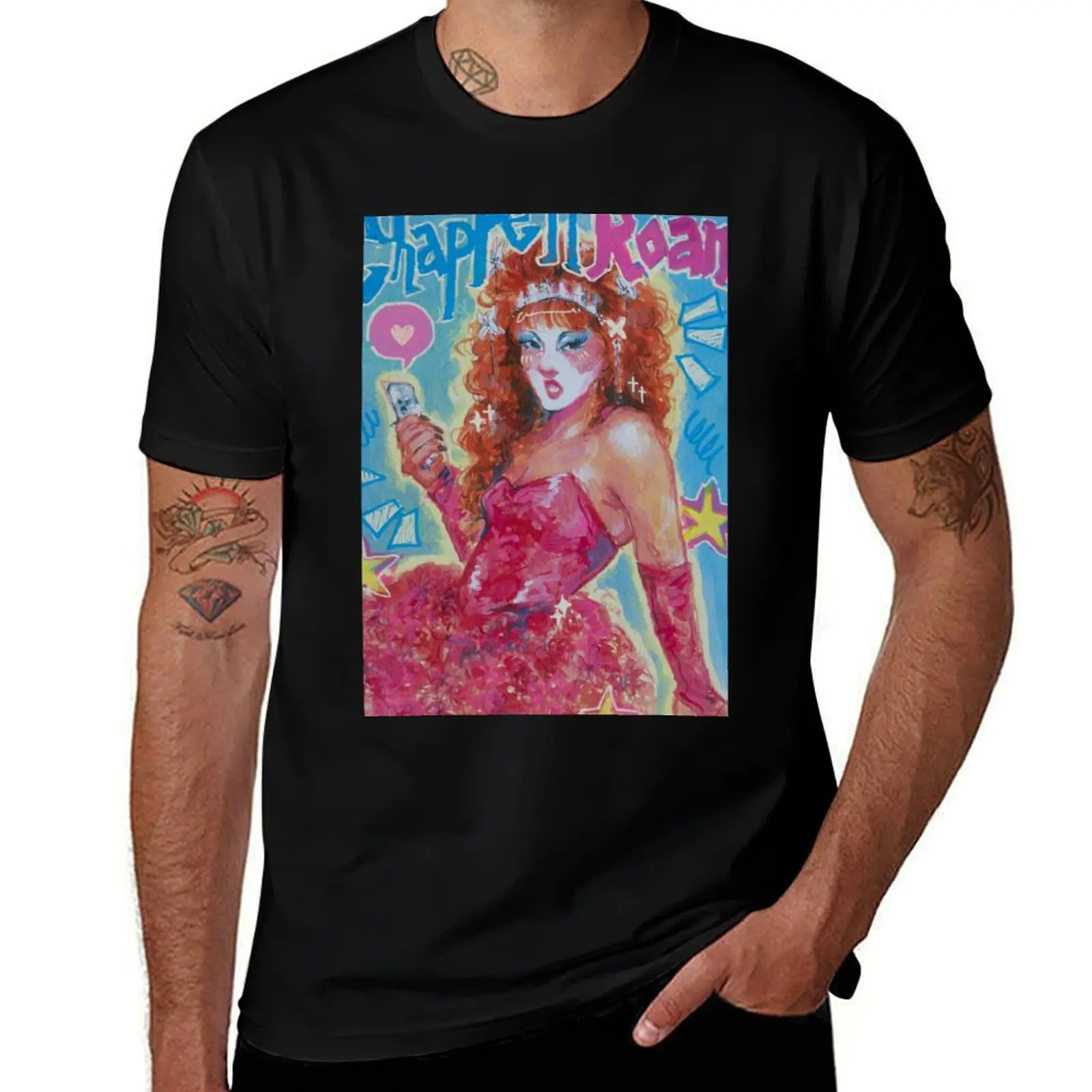 

Chappell Roan With Text T-Shirt boys animal print Louboutins affliction shirts Men's t-shirts