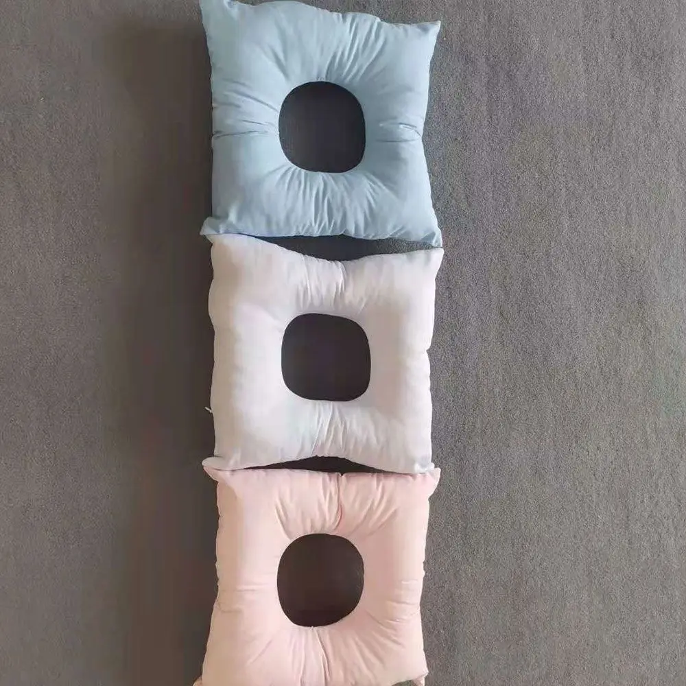 1pc massagem travesseiro rosto para baixo com buraco quadrado volta pescoço resto spa cama mesa almofada em forma de u lavável resuable almofada de algodão macio