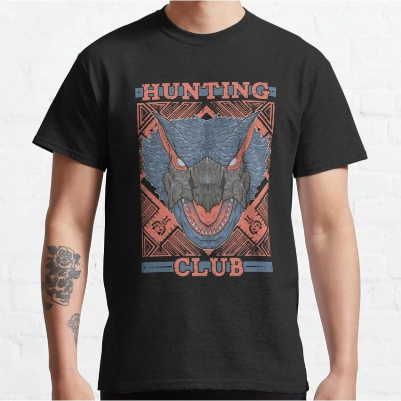 Nargacuga Monster Hunter World Hunting Club Gift t shirt for gamer 100% cotton Short Sleeve Graphic Clothes All size top S-6XL