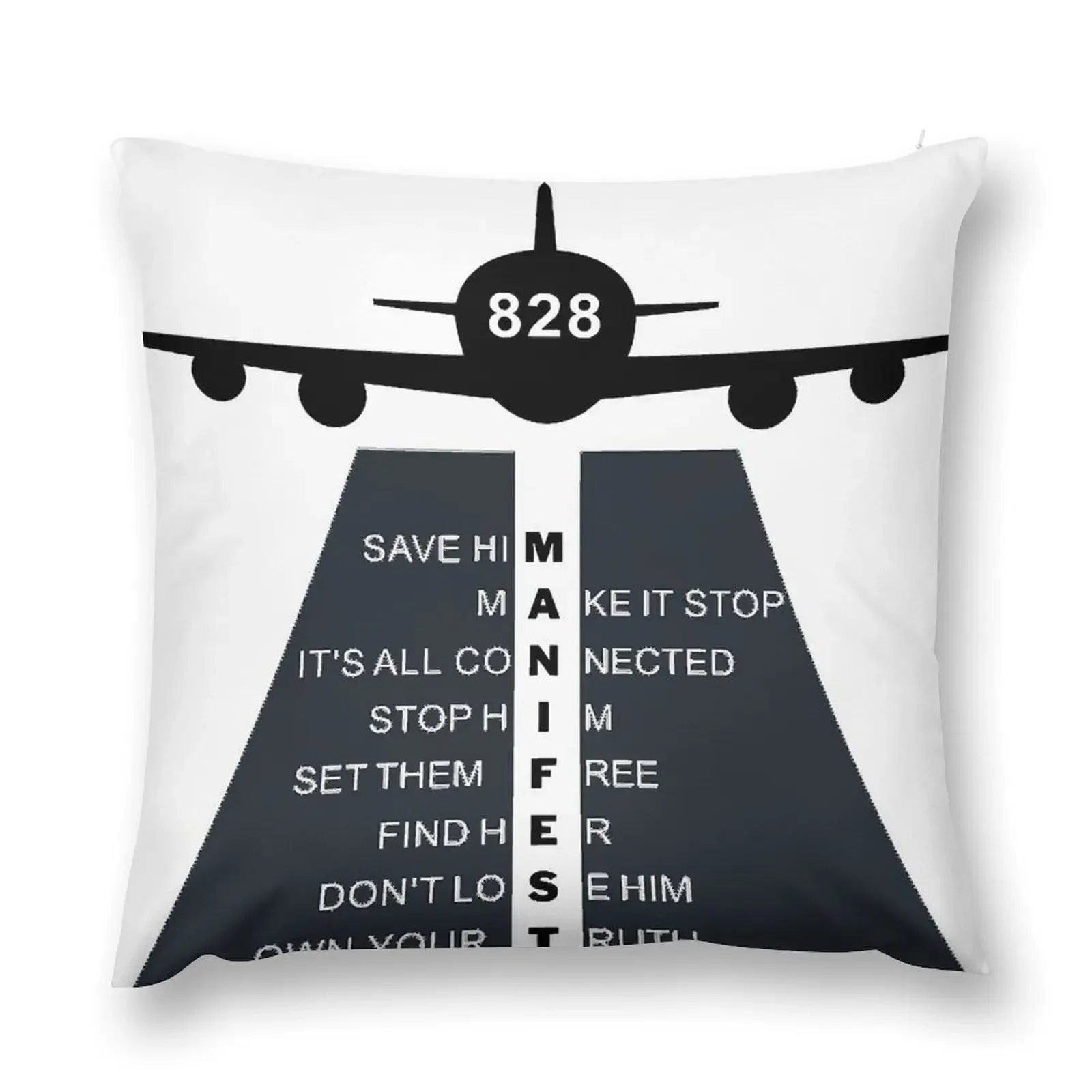 Flight 828 Manifest Throw Pillow Pillowcases Cushion Covers Sofa Christmas Pillow Covers pillow