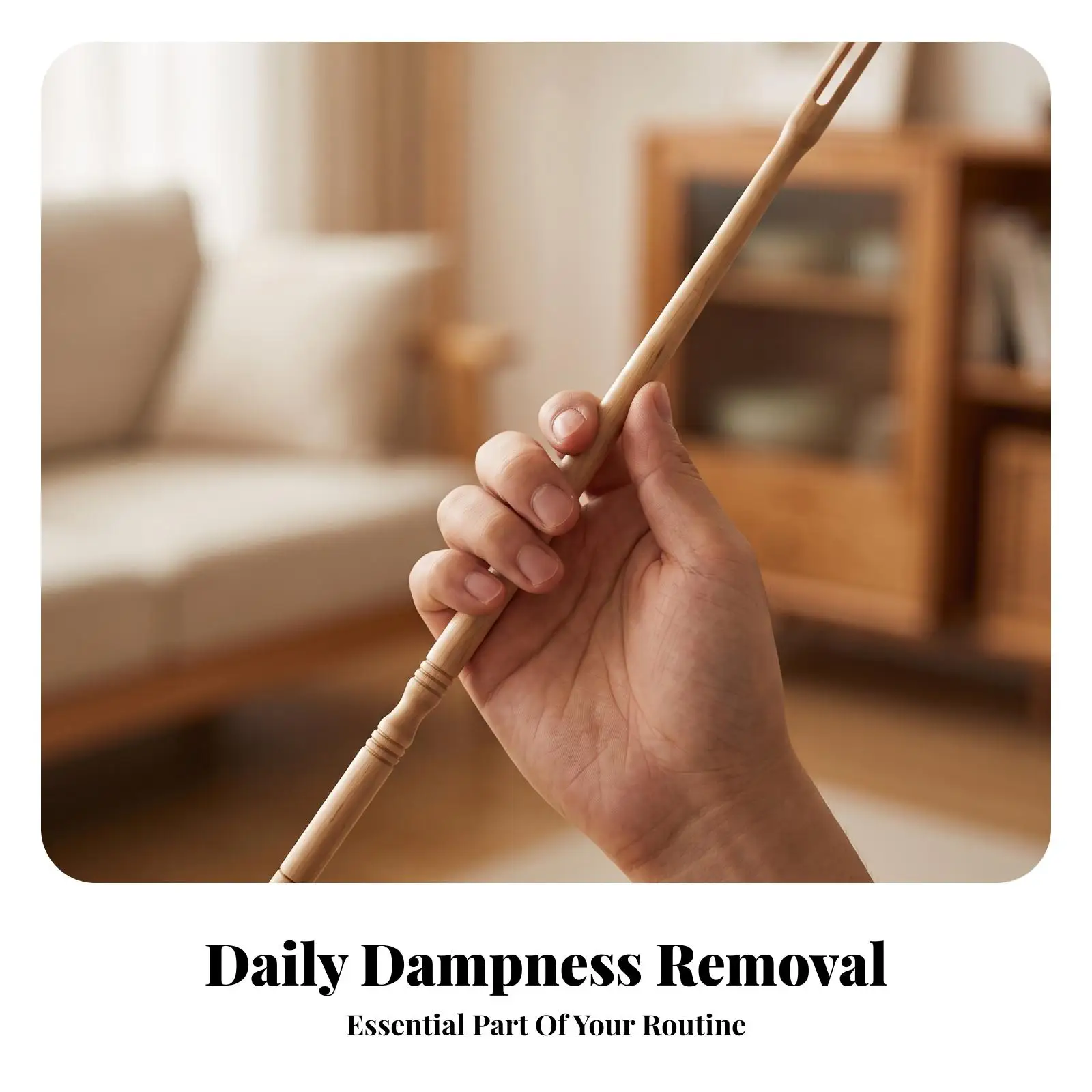 Maple Wood Flute Cleaning Rod Slotted Loop for Flute Care Tool and Instrument Maintenance Aid