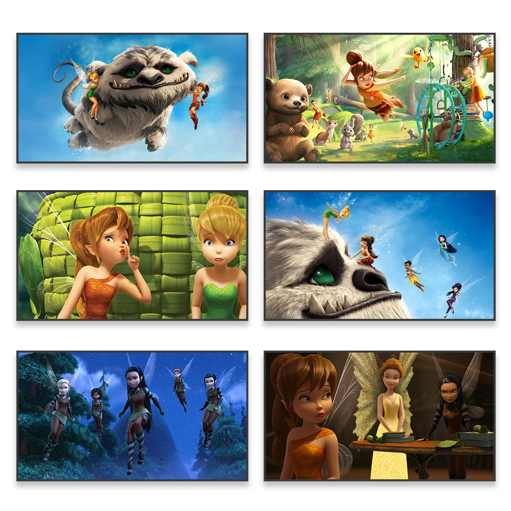 Tinker Bell and the Legend of the NeverBeast Movie Poster Disney Cartoon Prints Canvas Painting Wall Art Kids Bedroom Decoration