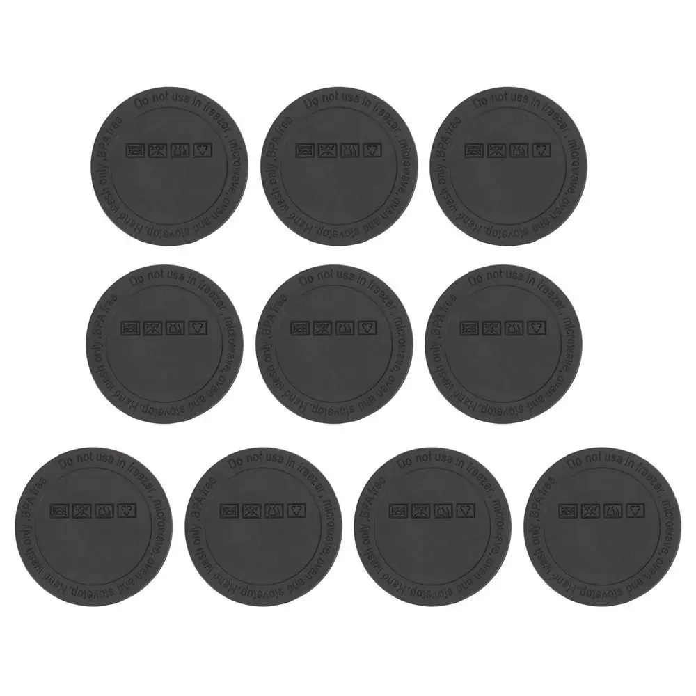 10Pcs Repeatable Non-slip Rubber Circular Coaster Silicone Sublimation Silicone Cup Mat Pads