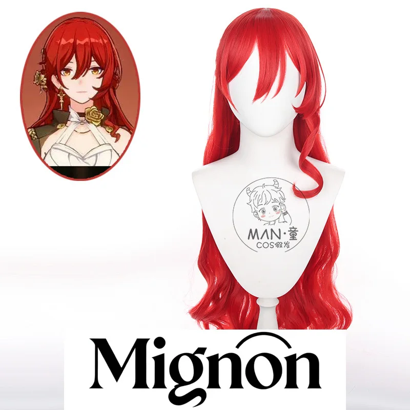 هونكاي: شعر مستعار ستار ريل هيميكو التنكري، شعر طويل مجعد، عبوة شعر وردية منفصلة، هدية الهالوين