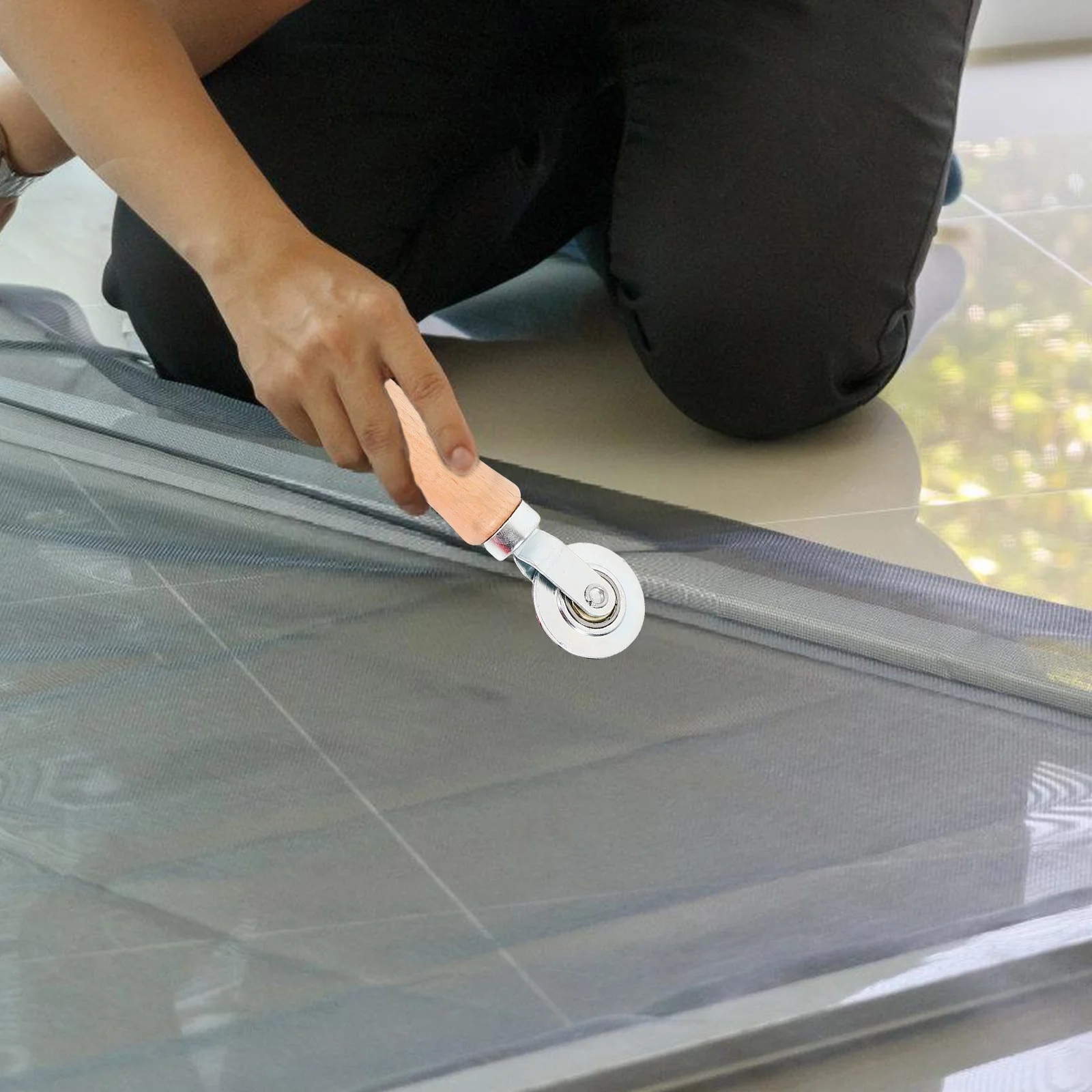 

Window Screen Replacement Tool Set Pressure Wheel Handle Wood Rollers Door Install Mesh Spline Repair Kit Hardware Accessories