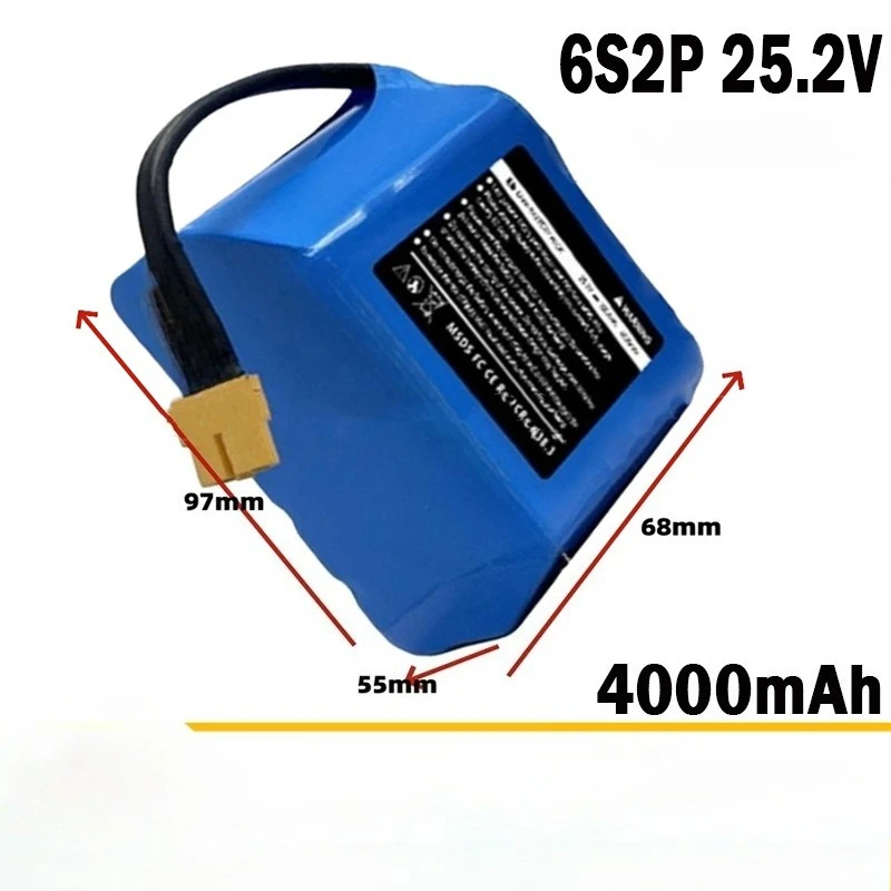 

25.2V 6S2P 4000mAh Large Capacity Suitable for Long Endurance Scooter and Scooter BMS 18650 Ternary Lithium Battery Pack