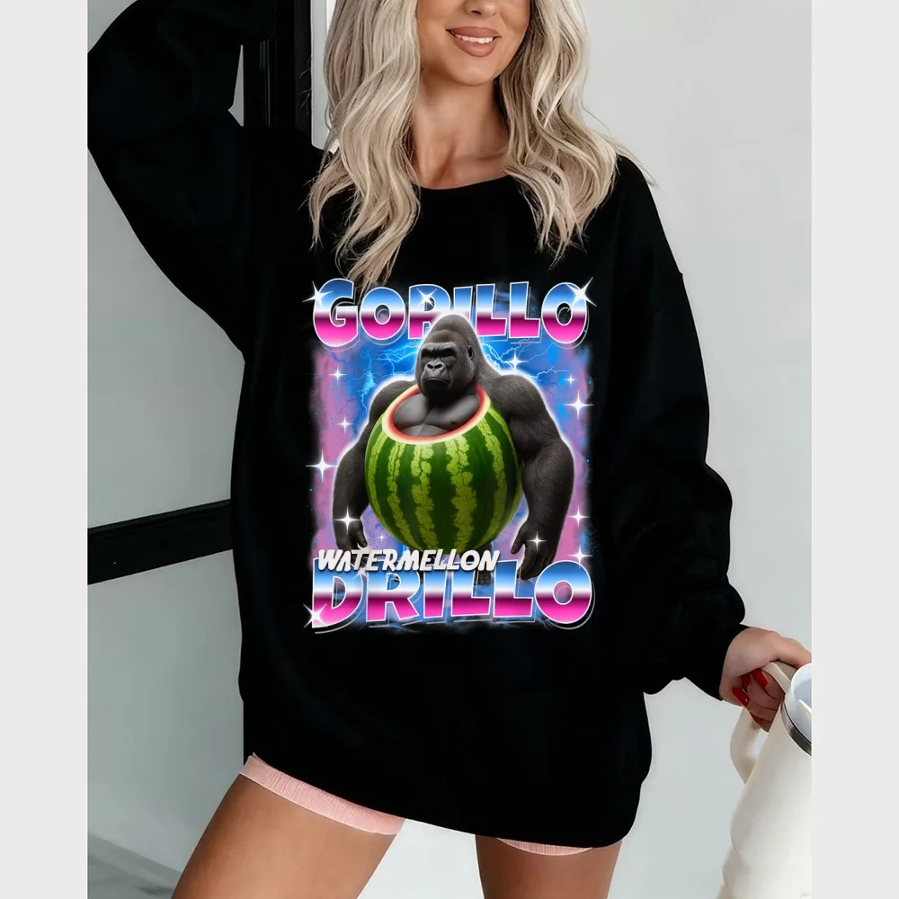 العصرية شانهاي جينغ غير كبيرة الكرتون الطباعة المرأة الرجال البلوز الدافئة الأطفال بلوزات غير رسمية على الموضة ملابس كاجوال #4