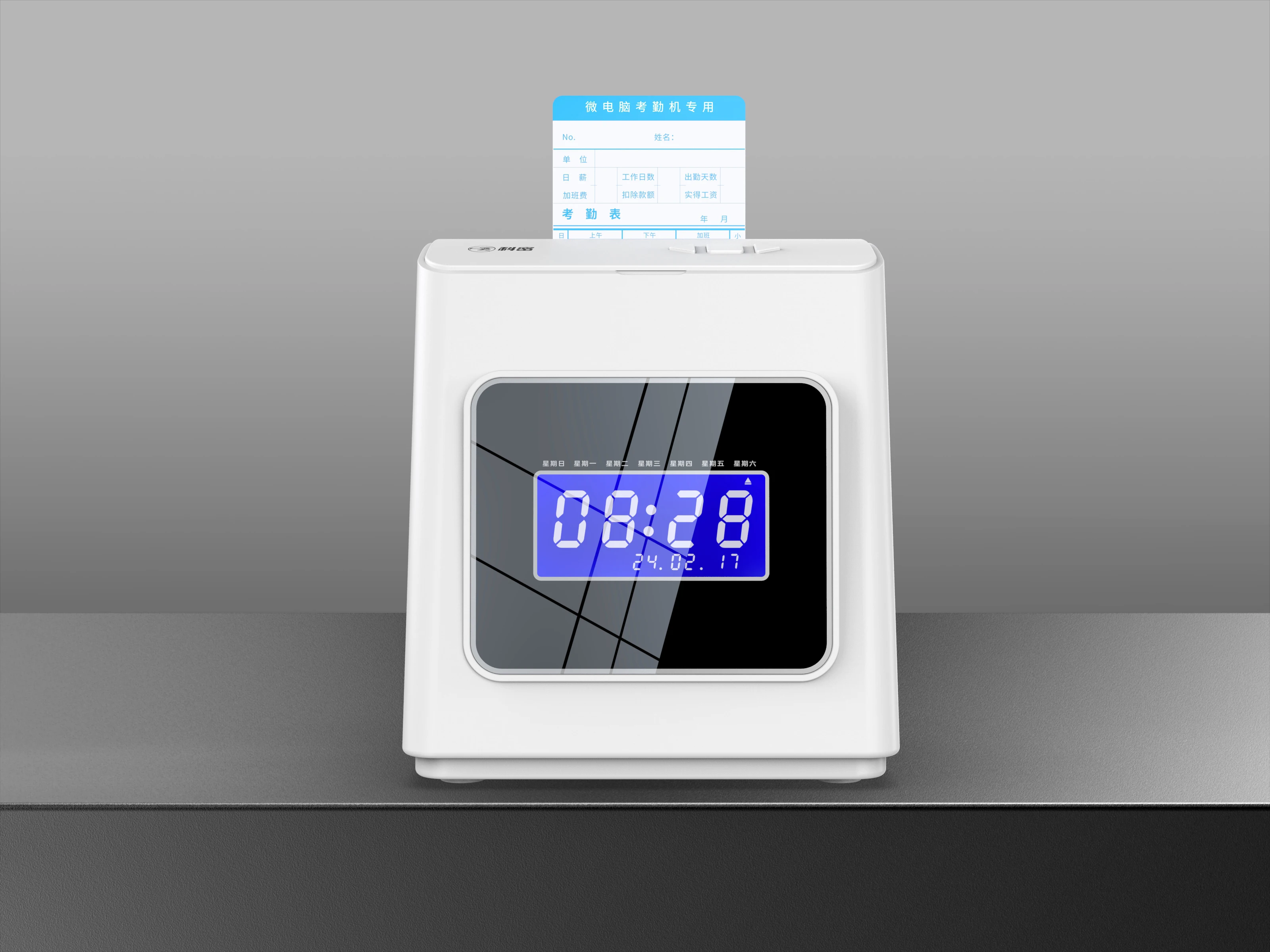 آلة الحضور ذات المصفوفة النقطية ثنائية اللون |   ساعة الوقت مع تثقيب البطاقة والمؤشر والتحكم في تتبع الموظفين الدقيق