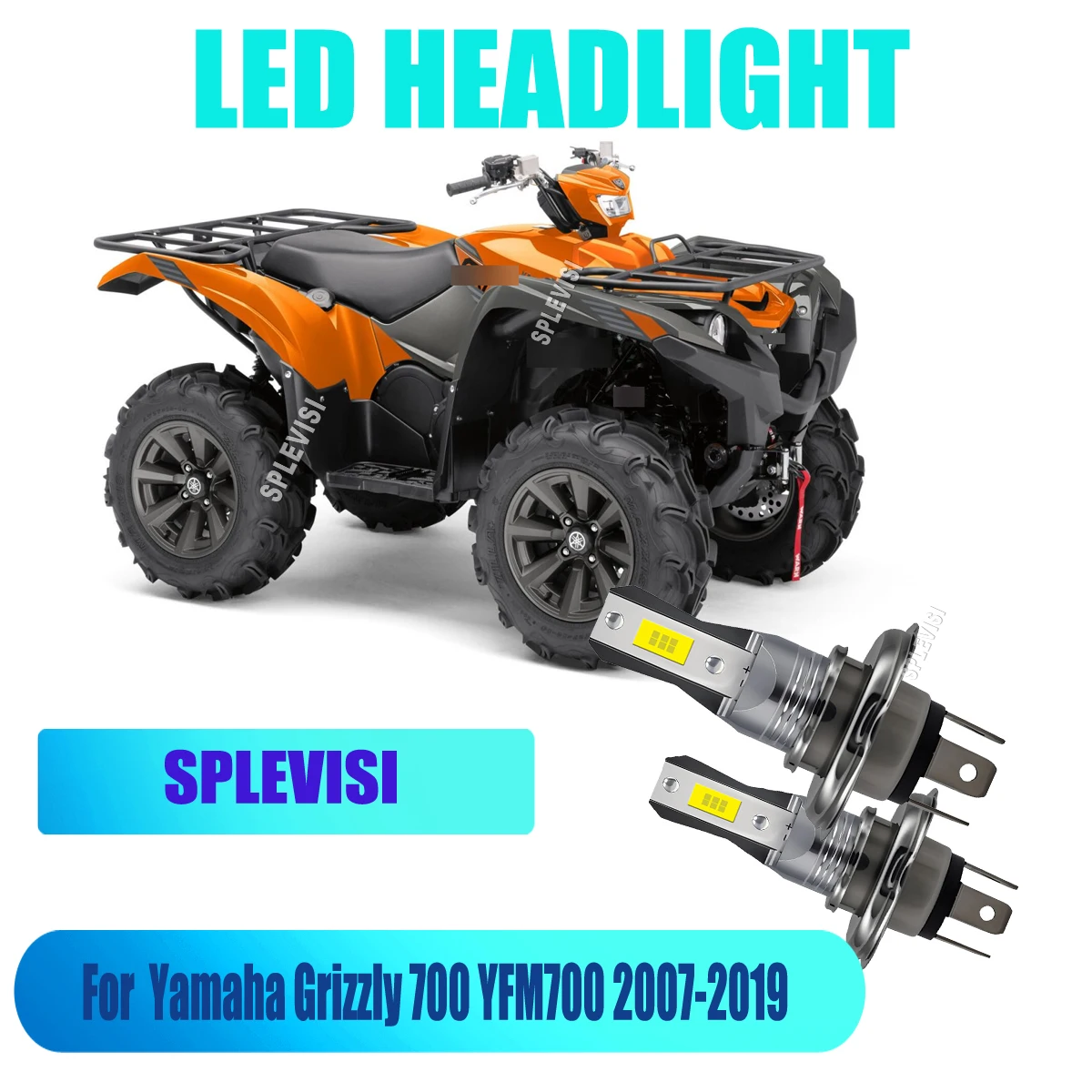 

H4 9003 Motorcycles LED 45W White Headlight Bulb accesorios moto Fit For Yamaha Grizzly 700 YFM700 2007 2008 2009 2010 2011-2019