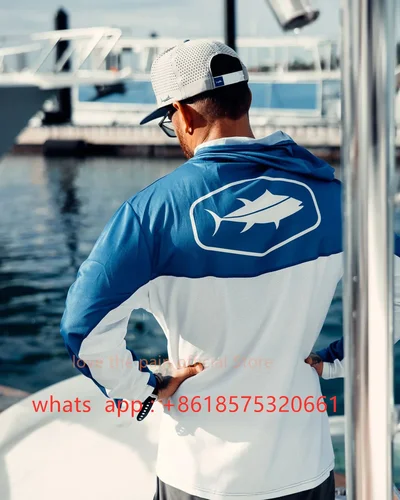 Imagen 2 del producto Bill Fish Gear-sudaderas con capucha De manga larga para hombre, ropa De rendimiento De Pesca, camisetas De protección solar para pesca